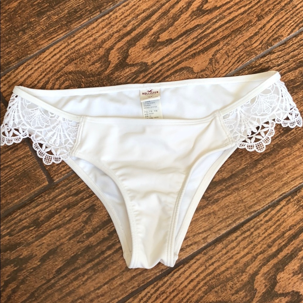 White lace bikini bottoms